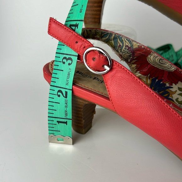 HUSH PUPPIES HP02 Flex Women's Coral Peep Toe Shoes 8.5 - Picture 10 of 11